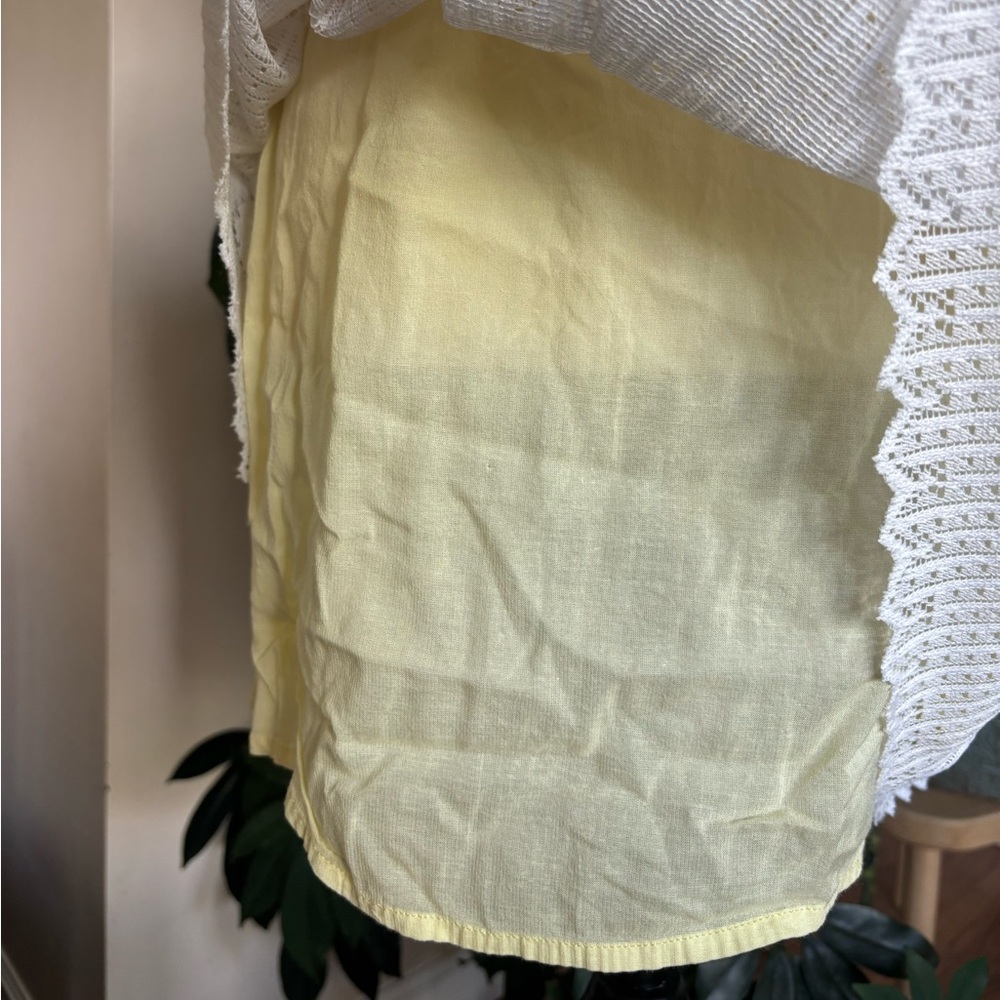 Free People White Lace Dress with Yellow Lining - Picture 6 of 7